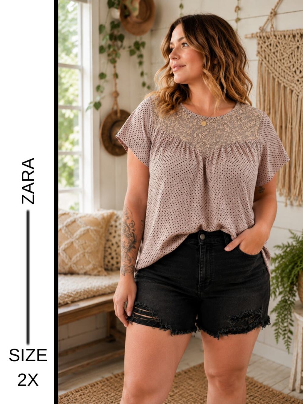 🍃 MSRP $89+ | 2-Pc Plus Bundle: Blu Pepper Lace Top & Judy Blue Shorts 2X 🍃